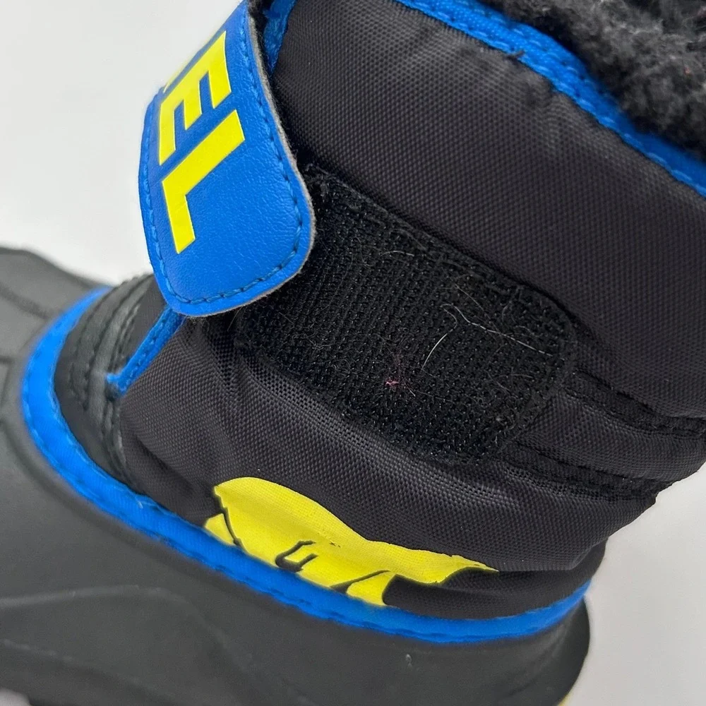 Sorel Snow Commander Boots Little Kids 6 Black Blue Waterproof Insulated Winter